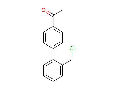 Molecular Structure of 228263-51-2 (2-(4-acetylphenyl)benzyl chloride)