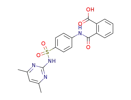 Molecular Structure of 94134-30-2 (2-[[[4-[[(4,6-dimethyl-2-pyrimidinyl)amino]sulphonyl]phenyl]amino]carbonyl]benzoic acid)