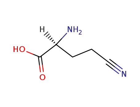 Molecular Structure of 6232-22-0 ((S)-2-amino-4-cyano-butyric acid)