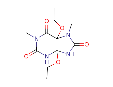 Molecular Structure of 872283-38-0 (4,5-diethoxy-1,7-dimethyl-tetrahydro-purine-2,6,8-trione)