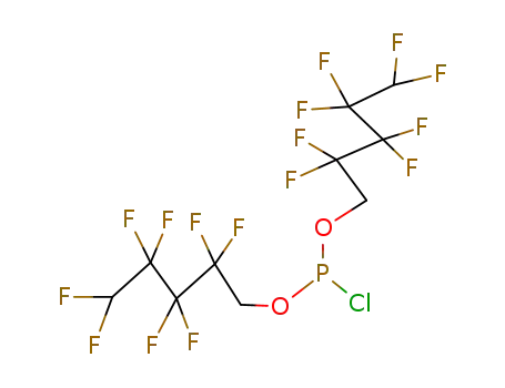Molecular Structure of 126215-34-7 (Phosphorochloridous acid bis-(2,2,3,3,4,4,5,5-octafluoro-pentyl) ester)