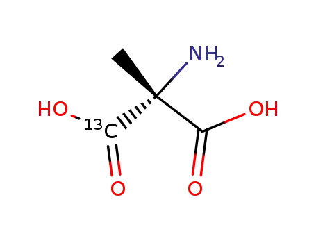 Molecular Structure of 129145-03-5 ((2R)-<1-13C>-2-amino-2-methylmalonic acid)