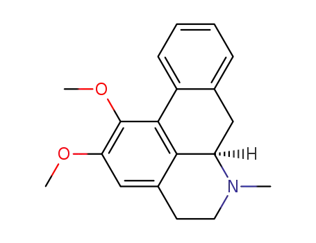 Molecular Structure of 475-83-2 (4H-Dibenzo[de,g]quinoline,5,6,6a,7-tetrahydro-1,2-dimethoxy-6-methyl-, (6aR)-)