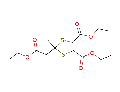 Molecular Structure of 67959-61-9 (ethyl 3,3-bis[(2-ethoxy-2-oxoethyl)thio]butyrate)