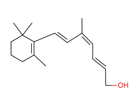 Molecular Structure of 14398-58-4 ((2E,4Z,6E)-5-Methyl-7-(2,6,6-trimethyl-cyclohex-1-enyl)-hepta-2,4,6-trien-1-ol)