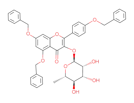 5,7-bis(benzyloxy)-2-(4-(benzyloxy)phenyl)-3-(((2S,3R,4R,5R,6S)-3,4,5-trihydroxy-6-methyltetrahydro-2H-pyran-2-yl)oxy)-4H-chromen-4-one