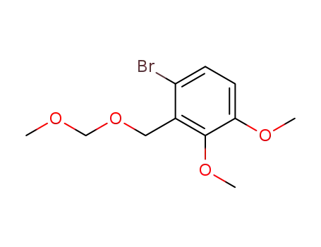 Molecular Structure of 220956-31-0 (Benzene, 1-bromo-3,4-dimethoxy-2-[(methoxymethoxy)methyl]-)