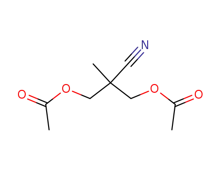 Molecular Structure of 98960-49-7 (3-acetoxy-2-acetoxymethyl-2-methyl-propionitrile)