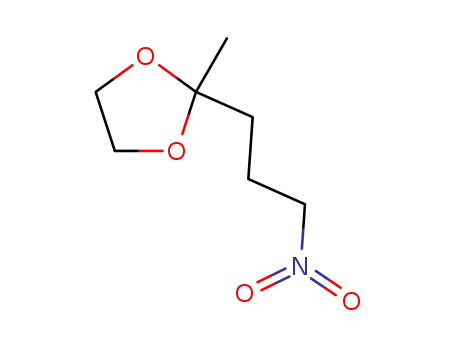Molecular Structure of 19639-74-8 (1,3-Dioxolane, 2-methyl-2-(3-nitropropyl)-)