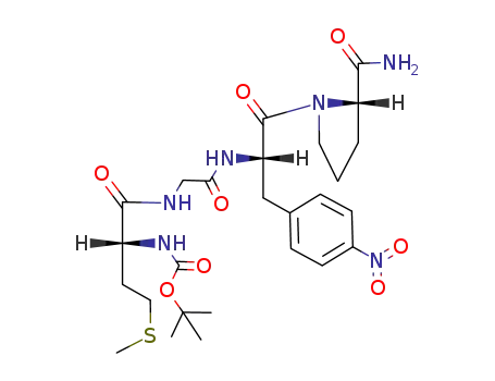 Molecular Structure of 94213-45-3 (N-(tert-butoxycarbonyl)-D-methionylglycyl-4-nitro-3-phenyl-L-alanyl-L-prolinamide)