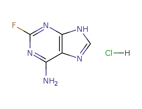 Molecular Structure of 875-70-7 (2-flouroadenine hydrochloride)