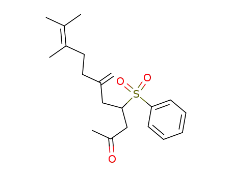 Molecular Structure of 78424-77-8 (4-Benzenesulfonyl-9,10-dimethyl-6-methylene-undec-9-en-2-one)