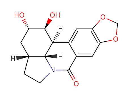Molecular Structure of 58700-89-3 ((1α,2β)-1,2-dihydroxy-9,10-[methylenebis(oxy)]galanthan-7-one)
