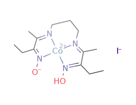 Molecular Structure of 133470-81-2 ([(CoN<sub>4</sub>(CH<sub>2</sub>)3(C<sub>2</sub>CH<sub>3</sub>C<sub>2</sub>H<sub>5</sub>)2OOH)]<sup>(1+)</sup>*I<sup>(1-)</sup>=(CoN<sub>4</sub>(CH<sub>2</sub>)3(C<sub>2</sub>CH<sub>3</sub>C<sub>2</sub>H<sub>5</sub>)2OOH)I)