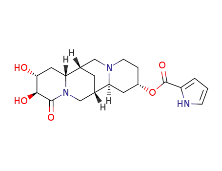 Molecular Structure of 103847-10-5 (3,4-dihydroxy-2-oxospartein-13-yl 1H-pyrrole-2-carboxylate)