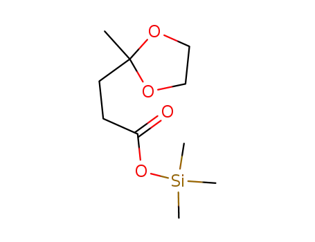 Molecular Structure of 85877-53-8 (1,3-Dioxolane-2-propanoic acid, 2-methyl-, trimethylsilyl ester)