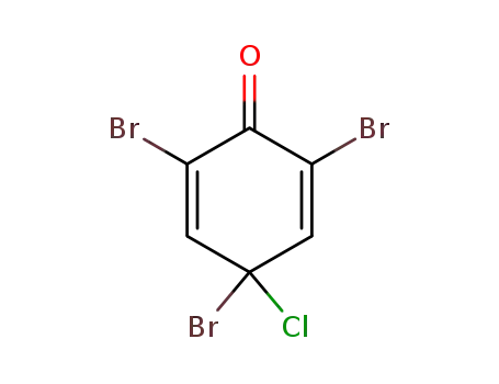 Molecular Structure of 17587-83-6 (2,4,6-tribromo-4-chloro-cyclohexa-2,5-dienone)