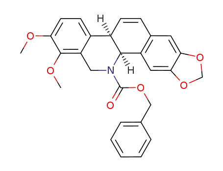 benzyl (4bR,11bS)-1,2-dimethoxy-4b,13-dihydro[1,3]benzodioxolo[5,6-c]phenanthridine-12(11bH)-carboxylate