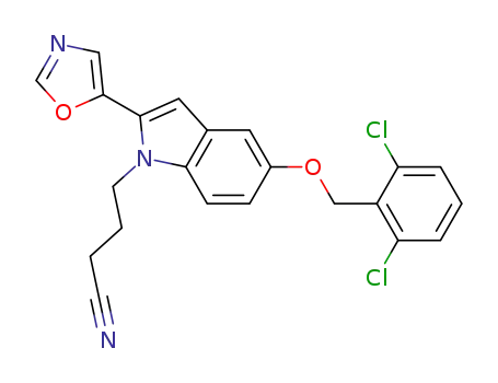 4-[5-(2,6-dichlorobenzyloxy)-2-(oxazol-5-yl)indol-1-yl]butyronitrile