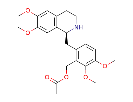 Molecular Structure of 1422431-15-9 ((S)-6-((6,7-dimethoxy-1,2,3,4-tetrahydroisoquinolin-1-yl)methyl)-2,3-dimethoxylbenzyl acetate)