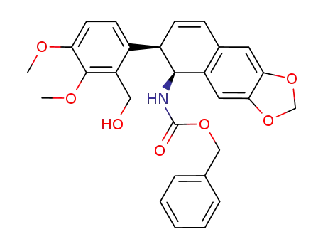 benzyl (5S,6R)-6-[2-(hydroxymethyl)-3,4-dimethoxyphenyl]-5,6-dihydronaphtho[2,3-d][1,3]dioxol-5-ylcarbamate