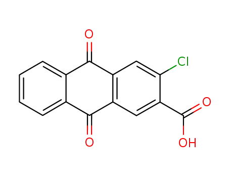 Molecular Structure of 84-32-2 (2-CHLOROANTHRAQUINONE-3-CARBOXYLIC ACID)
