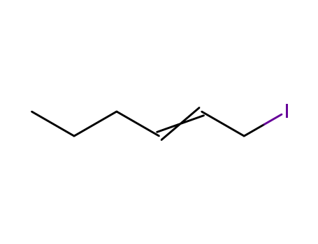 Molecular Structure of 118653-96-6 (2-Hexene, 1-iodo-)