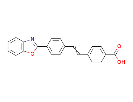Molecular Structure of 4763-79-5 (4-[2-[4-(2-benzoxazoleyl)phenyl]vinyl]benzoic acid)