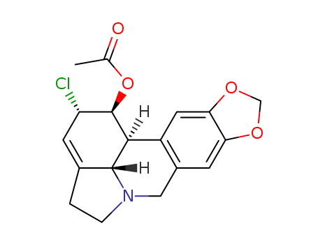 (1S,2S,3a<sup>1</sup>S,12bS)-2-chloro-2,3a<sup>1</sup>,4,5,7,12b-hexahydro-1H-[1,3]dioxolo[4,5-j]pyrrolo[3,2,1-de]-phenanthridin-1-yl acetate