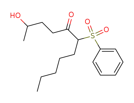 Molecular Structure of 74420-31-8 (6-(Phenylsulfonyl)-2-hydroxyundecan-5-one)