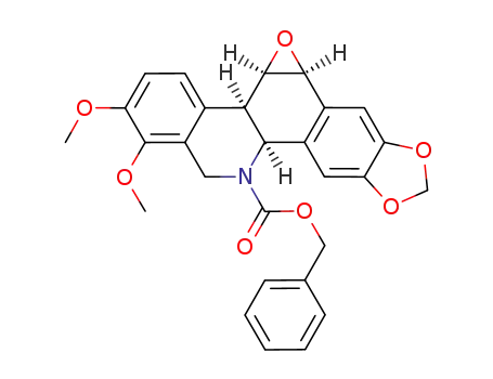 benzyl (4bR,4cR,5aS,10bS)-1,2-dimethoxy-4b,5a,10b,12-tetrahydro[1,3]benzodioxolo[5,6-c]oxireno[a]phenanthridine-11(4cH)-carboxylate