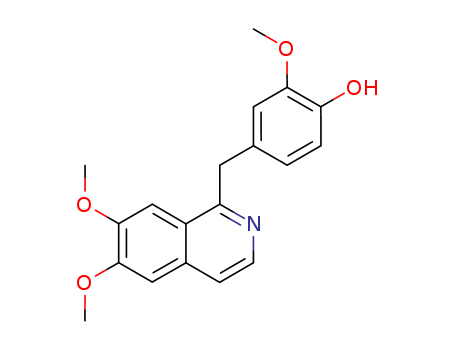 Phenol,4-[(6,7-dimethoxy-1-isoquinolinyl)methyl]-2-methoxy- cas  18813-60-0