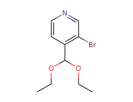 Molecular Structure of 663170-90-9 (Pyridine, 3-bromo-4-(diethoxymethyl)-)