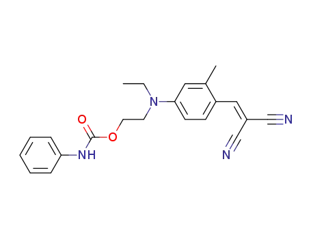 Molecular Structure of 6858-49-7 (2-[4-(2,2-dicyanovinyl)-N-ethyl-3-methylaniline]ethyl carbanilate)