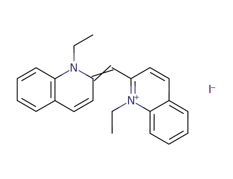 Quinolinium, 1-ethyl-2-[(1-ethyl-2(1H)-quinolinylidene)methyl]-, iodide