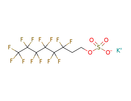 Molecular Structure of 1262446-12-7 (potassium 8,8,8,7,7,6,6,5,5,4,4,3,3-tridecafluorooctyl sulfate)