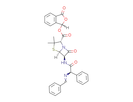6β-((<i>R</i>)-2-benzylideneamino-2-phenyl-acetylamino)-penicillanic acid (Ξ)-3-oxo-1,3-dihydro-isobenzofuran-1-yl ester