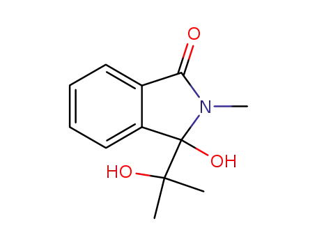 Molecular Structure of 120400-61-5 (2,3-dihydro-3-hydroxy-3-(1-hydroxy-1-methylethyl)-2-methyl-1H-isoindol-1-one)