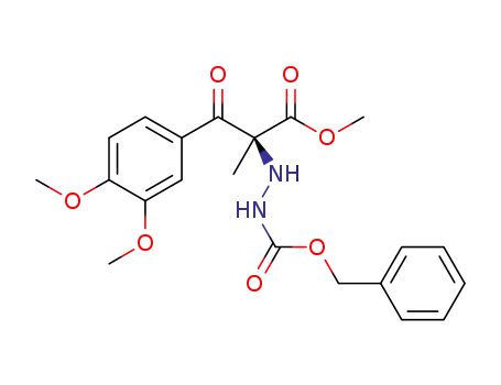 Molecular Structure of 1426847-82-6 ((S)-benzyl 2-(1-(3,4-dimethoxyphenyl)-3-methoxy-2-methyl-1,3-dioxopropan-2-yl)hydrazinecarboxylate)