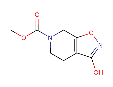 Molecular Structure of 65202-62-2 (methyl 3,4,5,7-tetrahydro-3-oxoisoxazolo[5,4-c]pyridine-6(2H)-carboxylate)