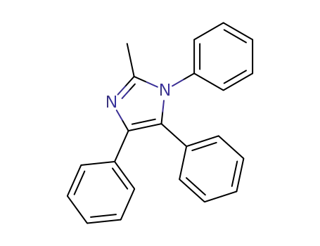 Molecular Structure of 24499-04-5 (1H-Imidazole, 2-methyl-1,4,5-triphenyl-)