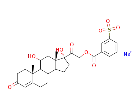hydrocortisone 21-(sodium 3-sulphonatobenzoate)