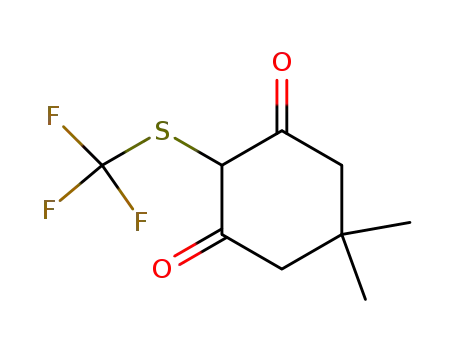 Molecular Structure of 128402-12-0 (2-(trifluoromethylthio)-5,5-dimethyl-1,3-cyclohexanedione)