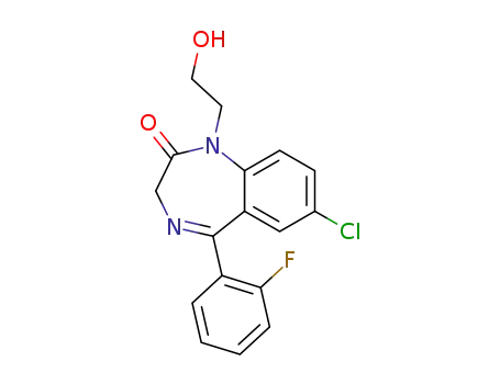 Molecular Structure of 20971-53-3 (N1-(2-Hydroxyethyl)flurazepam)