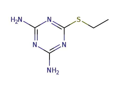 Molecular Structure of 30360-81-7 (6-(ethylsulfanyl)-1,3,5-triazine-2,4-diamine)