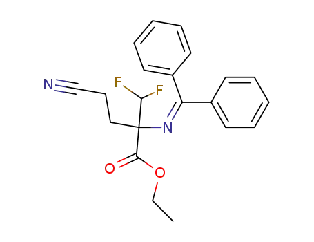 Butanoic acid,
4-cyano-2-(difluoromethyl)-2-[(diphenylmethylene)amino]-, ethyl ester