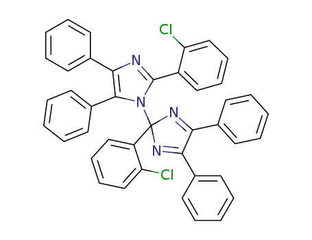 Molecular Structure of 7189-82-4 (2,2'-Bis(2-chlorophenyl)-4,4',5,5'-tetraphenyl-1,2'-biimidazole)