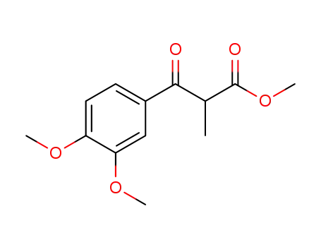 Molecular Structure of 168165-94-4 (methyl 3-(3,4-dimethoxyphenyl)-2-methyl-3-oxopropanoate)