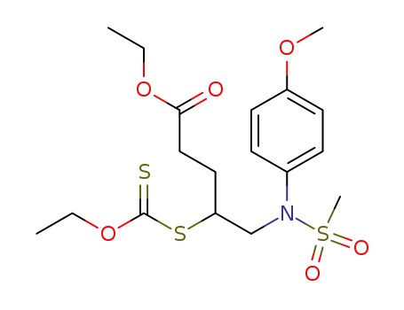 Pentanoic acid,
4-[(ethoxythioxomethyl)thio]-5-[(4-methoxyphenyl)(methylsulfonyl)amino]-
, ethyl ester