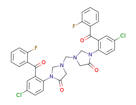 3,3'-bis-[4-chloro-2-(2-fluoro-benzoyl)-phenyl]-1,1'-methanediyl-bis-imidazolidin-4-one